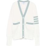 Кардиган с полосками THOM BROWNE, белый - фото