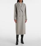 Двубортное шерстяное пальто S Max Mara, Silver Melange - фото 6