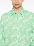 ERL рубашка с монограммой из коллаборации с Coca-Cola, зеленый - фото 6