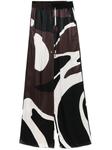 Брюки Kiton с абстрактным принтом, коричневый - фото