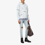 Джинсы стандартного кроя из эластичного денима с рваными коленями Purple Brand, синий - фото 2