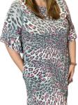 Платье с леопардовым принтом в сером/розовом цвете honeyme - фото 2