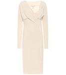 Трикотажное платье миди Bottega Veneta, белый - фото