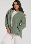 Флисовая куртка BORG HOODED BUTTON  Loungeable, зеленый - фото 2