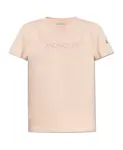 Футболка с логотипом Moncler, розовый - фото