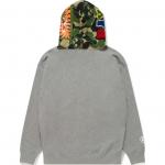 Bape X Bayc Shark Full Zip Hoodie A BATHING APE, серый - фото 5