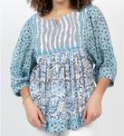 Топ с рукавами три четверти в синем цвете Ivy Jane - фото