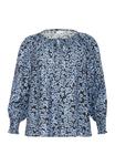 Блуза Kaffe Curve AMINA, Black Windsurfer Flower Print/Blue - фото 5