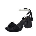 Сандалии на бретельках Xingdiman 9 см, черные, 6 см - фото 5