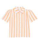 Рубашка из хлопка и льна в полоску со звездами Morley, оранжевый - фото