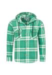 Рубашка в клетку с капюшоном Rock Creek, зеленый - фото