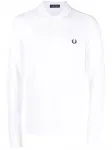 Рубашка поло с вышивкой Fred Perry, белый - фото