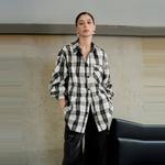 ELLE Рубашка Women's Black White Lapel - фото 4