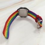 CASIO Часы Unisex YOUTH Black Watch, Black Block Stripes Rainbow - фото 8