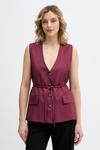 Жилет Sisley, бордовый - фото