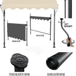 Солнцезащитный навес Baying, 3,5x1,2 метра, однотонный, хаки - фото 4