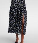 Платье миди из шелка Brock с халтернеем Veronica Beard, Navy Multi - фото 5