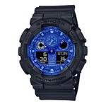 Часы Casio G-Shock Analog-Digital GA-100 Series, арт. GA-100BP-1APR, черный/синий - фото