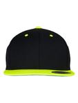 Бейсболка Flexfit Snapback, цвет blk/neonyellow - фото