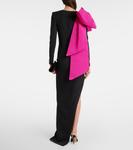 Платье Инес из фая с бантом Safiyaa, Beverly On Black - фото 3