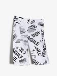 MM6 Maison Margiela Kids шорты с принтом Fragile, белый - фото 4
