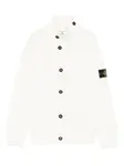 Кардиган с нашивкой-компасом Stone Island Junior, белый - фото