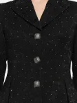 Пиджак с декоративными пуговицами NISSA, черный - фото 5