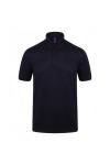 Рубашка поло из пике стрейч из микрофайна Henbury, темно-синий - фото