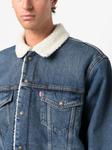 Levi's джинсовая куртка Type III с мехом, синий - фото 5