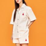 MLB Рубашка Base Logo Women's Ecru - фото 5