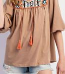 Блузка Willow в цвете мокко Easel, мокко - фото