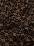 Шарф с принтом черепа Alexander McQueen, коричневый - фото 3