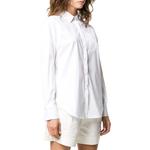 Белая простая рубашка с длинными рукавами Brunello Cucinelli - фото 5