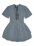Платье мини в клетку GANNI, синий - фото 6