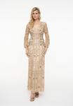 Платье BEAUUT EMBELLISHED SEQUINS, Taupe Blush/Beige - фото