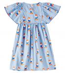 Платье из хлопка с ажурным принтом Readers Tinycottons, Pastel Blue - фото 3