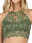 Кружевной бюстгальтер-бралетт цвета оливы ZENANA, оливковый - фото 2