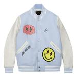 Куртка Air Jordan x J Balvin Varsity Jacket 'White Blue', синий - фото