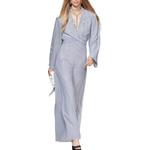 Женское серое платье с длинными рукавами CHANEL, серый - фото 2