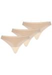 Стринги Teyli 3 шт: Mesh Tanga Nikola, бежевый - фото