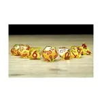Набор кубиков «Эликсир» — желтый с красным (7), Elixir Liquid Core Dice - фото