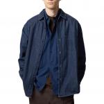 UNIQLO Мужская рубашка темно-синего цвета - фото