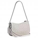 COACH Swinger Iconic Jacquard Плечевая сумка Medium Women's White - фото 2
