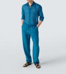 Широкие льняные брюки Vilebrequin, Paon - фото 2