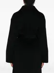 Пальто с поясом Soft Goat, черный - фото 4
