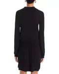 Элегантное шерстяное платье-поло Frame, черный - фото 4