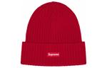 Шапка Supreme с логотипом, красный / белый - фото