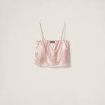 Атласный топ MIU MIU, опал - фото