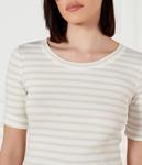 Блуза Marc Cain Slim Fit в полоску, бежевый - фото 4