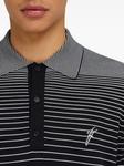 Ferragamo рубашка поло в полоску, черный - фото 6